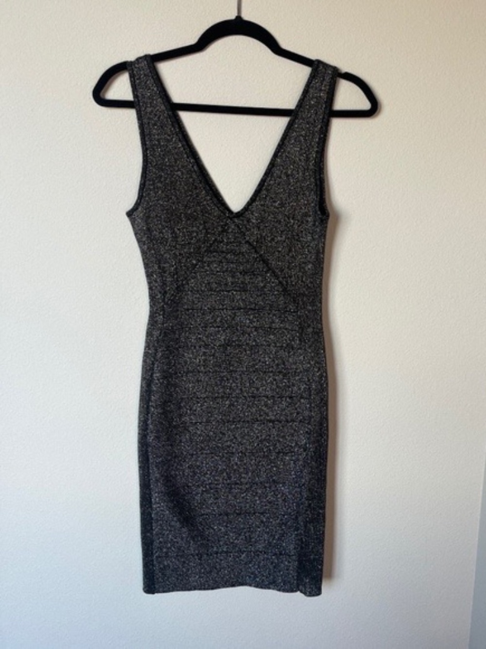 Ever New Whimsigoth Black & Silver Metallic Sleeveless Dress Woman's Size 4